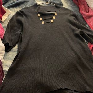 Black knit shirt